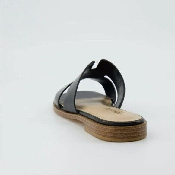 CUSHIONAIRE Voyage slide sandal Memory Foam Black Shoes Sz. 8M - Picture 8 of 11